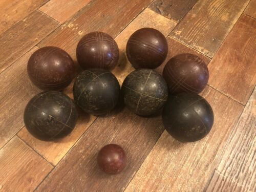 Vintage 9pc Bocce Ball Set Made in Italy No Case