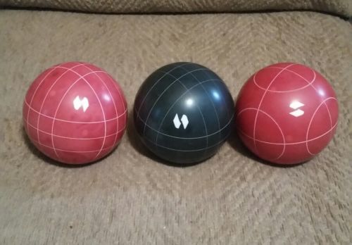 3 SPORTCRAFT BLACK & RED BOCCE BALL Replacements