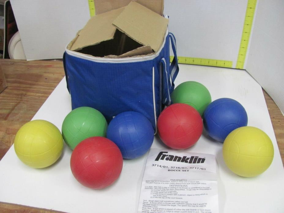 Bocce Set By Franklin #3714/01 With Carry Case Lightly Used