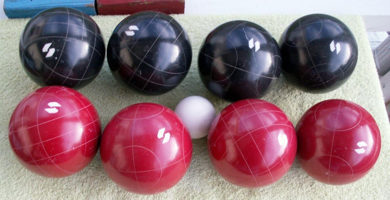 VINTAGE SPORTCRAFT BOCCE BALL SET WITH BAG, MADE IN ITALY