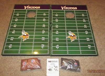 Wild Sports NFL  Football Minnesota Vikings Bean Bag Toss Cornhole game Tailgate