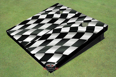 All American Tailgate Checkered Flag Cornhole Board Set of 2