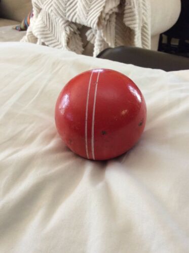 Vintage 3” Croquet Ball Smooth Finish 2-stripe Orange