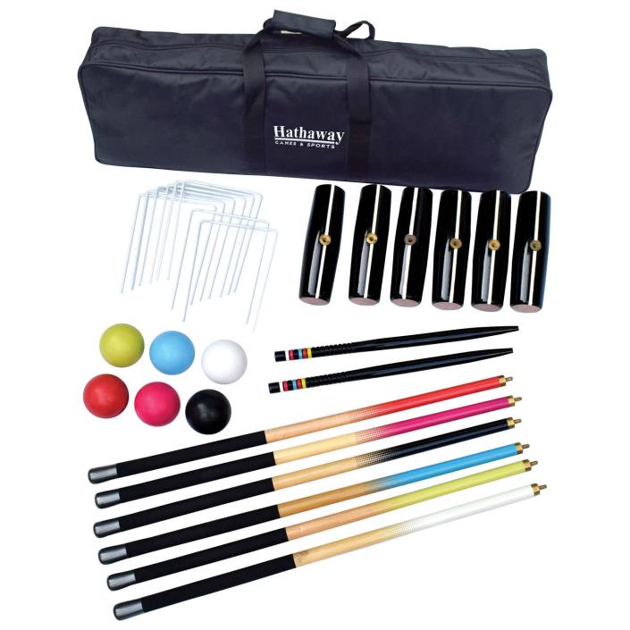Hathaway Deluxe Portable Croquet Game Set