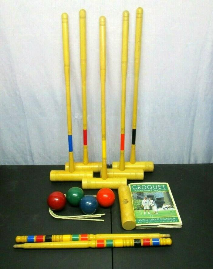 LL Bean INCOMPLETE  croquet set with bag
