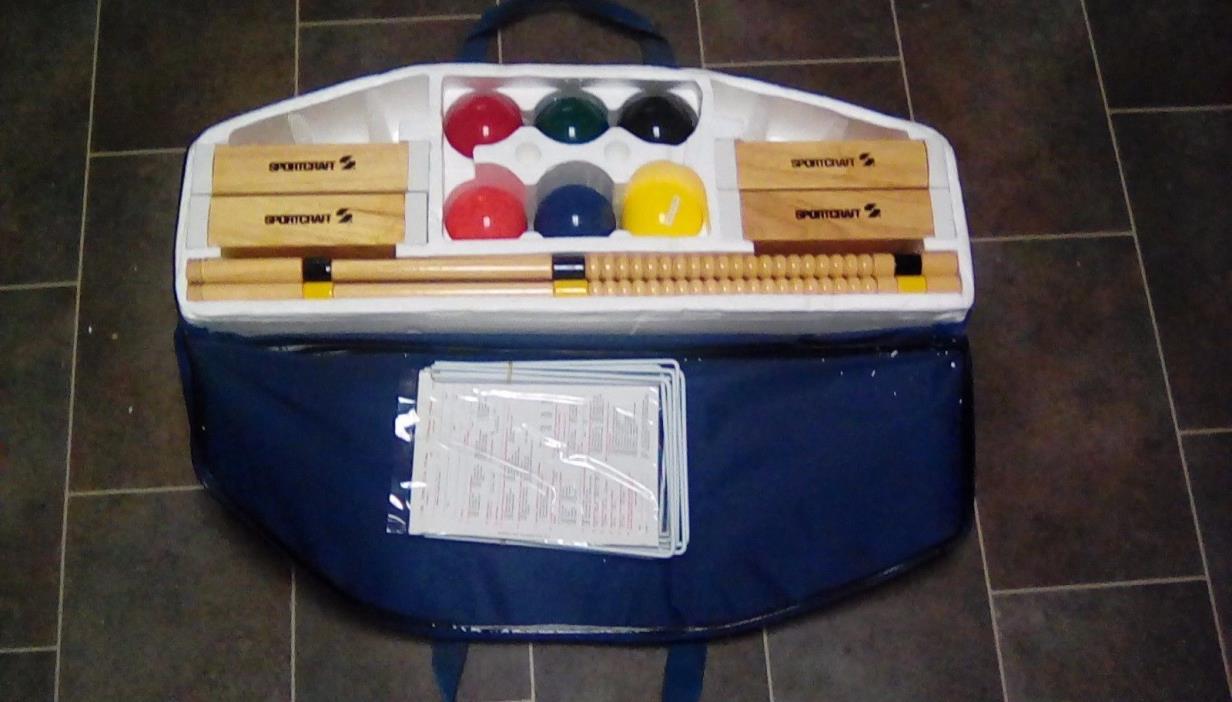 Sportscraft 6 Player Croquet Set with instructions and score cards