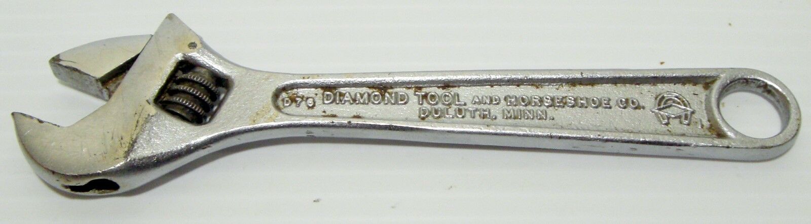 Vintage Diamond Tool & Horseshoe Co. 6” Crescent Wrench No. D76