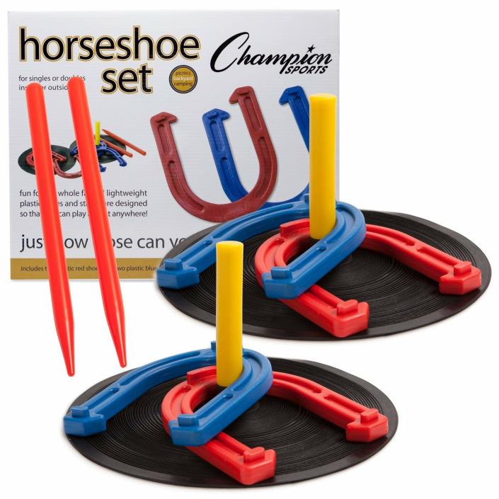 Champion Sports Rubber Horseshoe Set