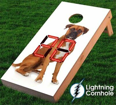 Lightning Cornhole Electronic Scoring Boxer Cornhole Board Red