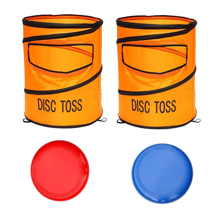 Win SPORTS Folding Disc Slam Game Set?Flying Disc Toss Dunk Game Set?Includes 2