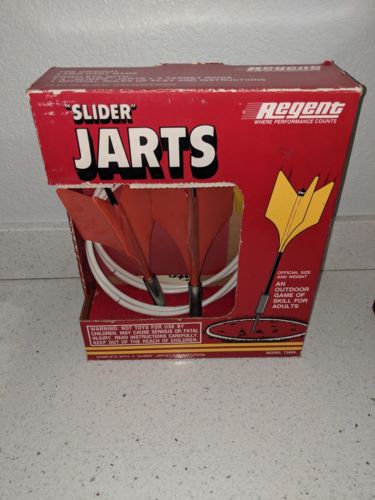 Vintage Regent Original slider Jarts Red Yellow Lawn instructions Rings 73929