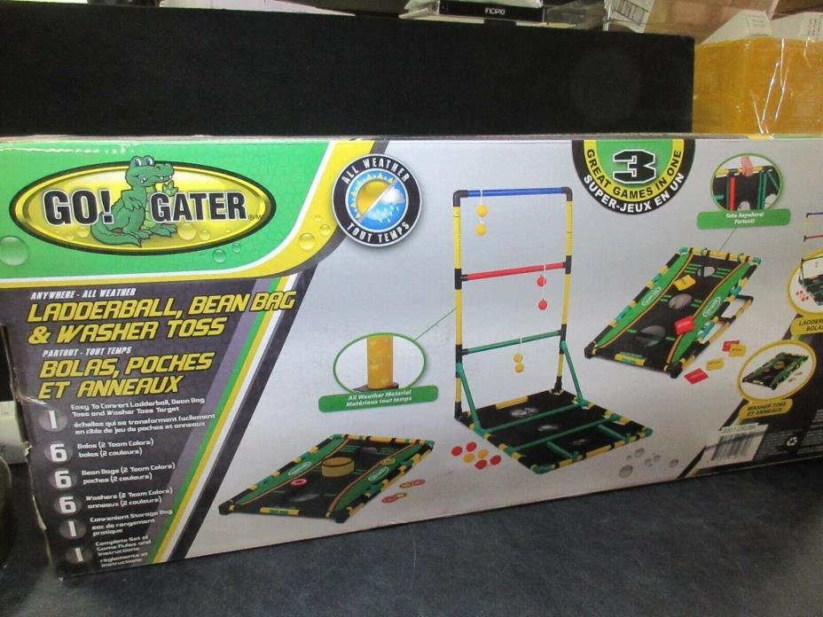 Go Gator 3-in-1 Ladderball, Bean Bag Toss and Washer Toss Brand New!