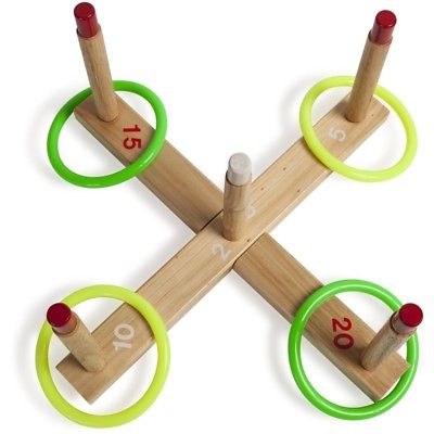 Champion Sport s Wooden Target Ring Toss Set - Sports - Assorted - Wood, Plastic