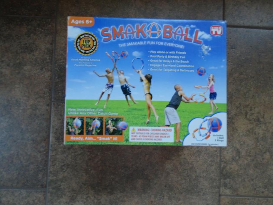 NEW Smakaball Set, 2 Rings, 1 ball, Outdoor Target Pool Water Beach Ball Game