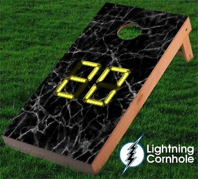 Lightning Cornhole Electronic Scoring Cornhole Board Yellow