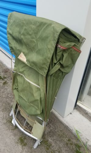 Vintage ::KELTY:: Large Backpack Green External Frame Nylon Aluminum Olive Army