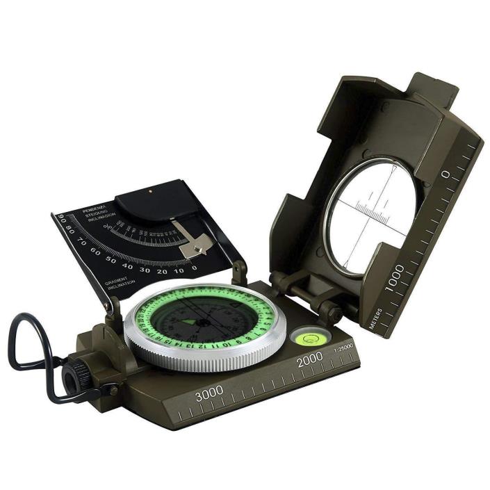 Eyeskey Waterproof Multifunctional Military Metal Sighting Compass W Inclinomete