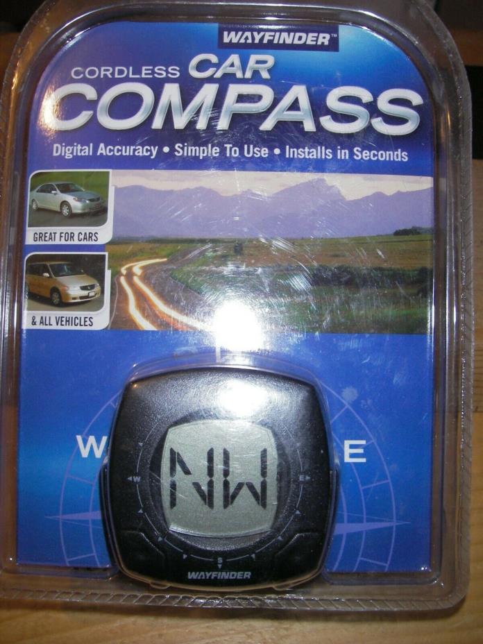 NEW: Wayfinder Cordless Car Compass V100. Battery operated. Hiking, Hunting