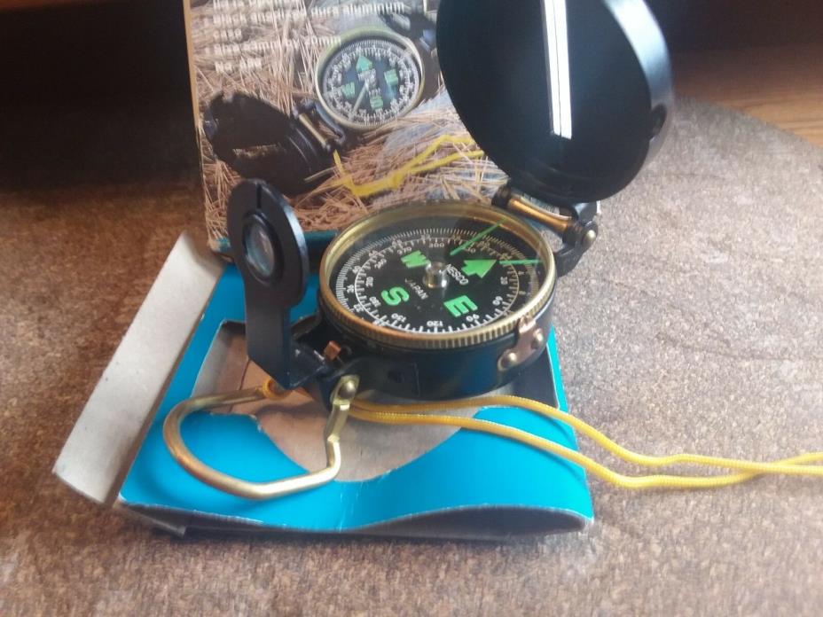 Vintage American Camper Lensatic Compass With Box Paperwork