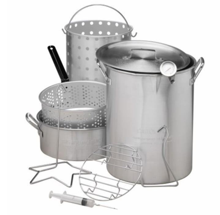 Turkey-Deep-Fryer-Pot-Outdoor-Steamer-Fish-Seafood-Camping-Frying-Cookware