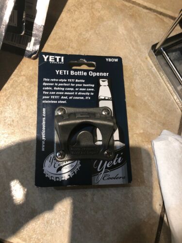 AUTHENTIC YETI COOLERS RETRO VINTAGE STYLE WALL SURFACE MOUNTED BOTTLE OPENER