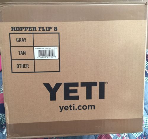 YETI Hopper Flip 8 Field Tan/Blaze Orange*Brand New Never Been Opened, Free Ship