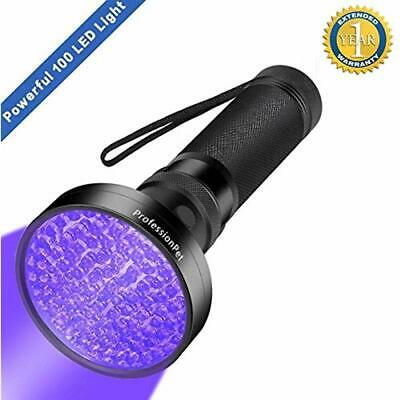 UV Blacklight Flashlight, Super Bright 100 LED 395nm Pet Dog Cat Urine Detector