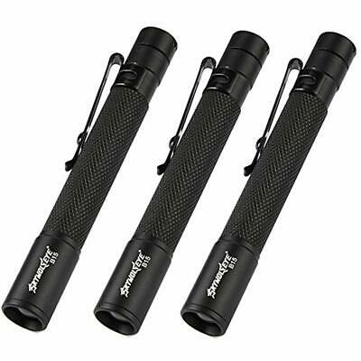 3 Pcs Small Led Medical Penlight, Zoom Q5 Mini Tactical Flashlight With Clip For