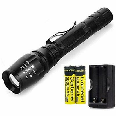 Wishdeal High Lumens Led Flashlight 18650 T6 Torch Water Resistant Tactical With