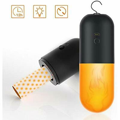 Rechargeable Kids Night Light Camping Lantern, Flicker Flame Led Tent Lamp, For