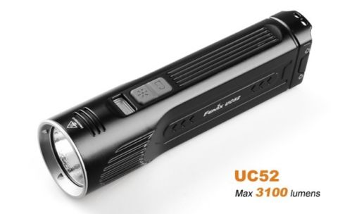 BRAND NEW Fenix UC52 Black Rechargeable CREE LED Waterproof Flashlight UC52XHBK