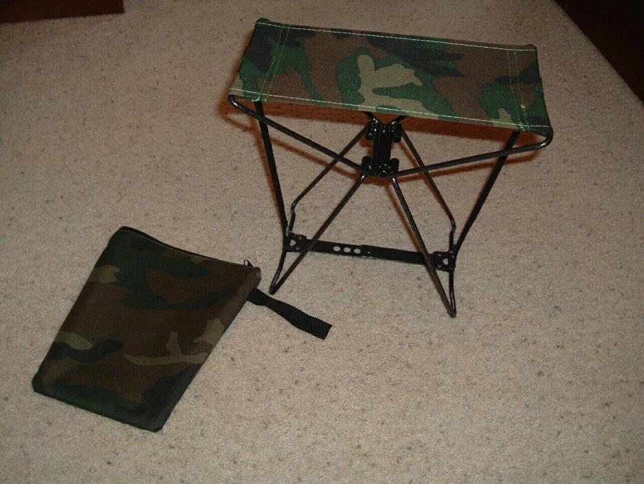 Camo Rothco folding stool lightweight travel portable chair camp stool fishing