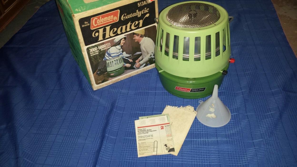 vtg Coleman Catalytic 3000 to 5000 BTU Heater Model  513A708  SHIPPING INCLUDED