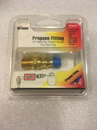 Mr. Heater F276328 1/4” Male Pipe Thread Excess Flow Propane Fitting Plug New