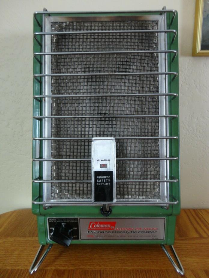 Vintage Coleman 5445B131 5445-708 Propane Catalytic Heater Adjust. 2000-5000 BTU