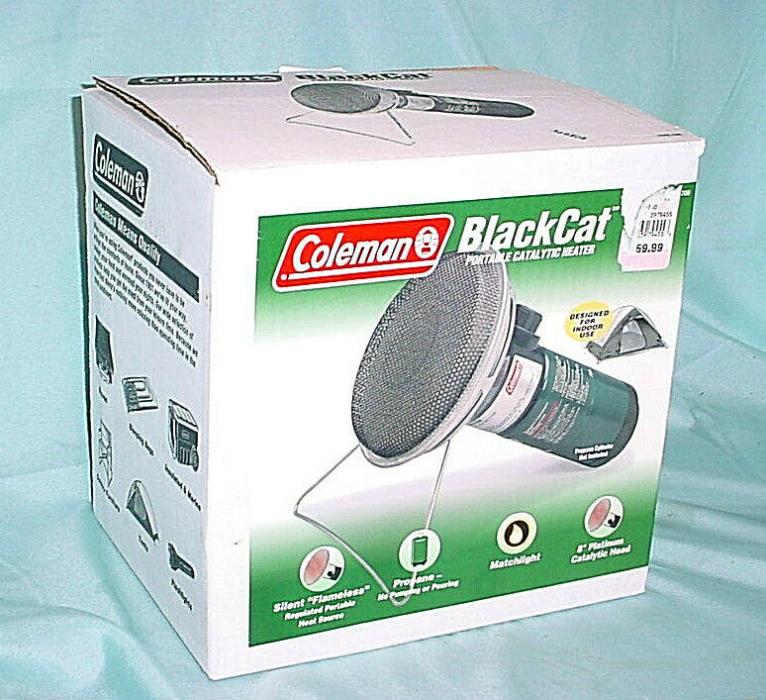 Coleman Black Cat 5033 Portable Propane Catalytic Heater Camping/Indoor 3000 BTU