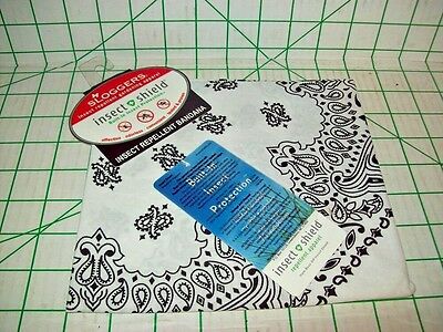 NEW SLOGGERS INSECT SHIELD INSECT REPELLENT BANDANA WHITE