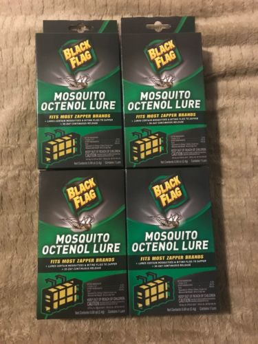 Lot of 4 Black Flag Mosquito Octenol Lure Fits Most Bug Zapper Brands