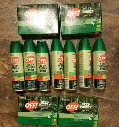 Lot of 11 - OFF! Deep Woods - Unscented Insect Repellent - Deep Woods Dry