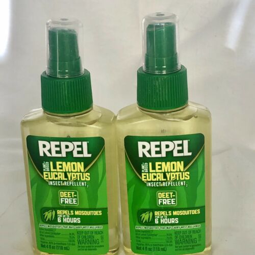 2-PK REPEL Lemon Eucalyptus Natural Insect Repellent, 4oz. Pump, Fast Ship