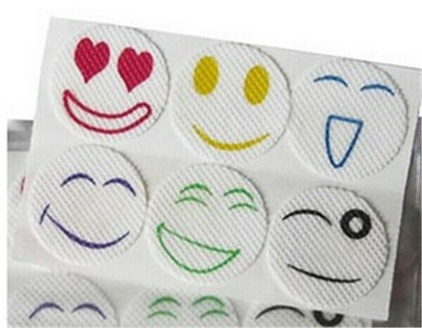 60pcs Smiley Insect Mosquito Repellent Stickers Patches Citronella Oil Hot