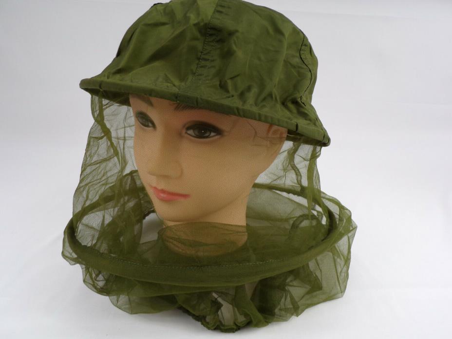 Mosquito Insect Head Net Protector Two Ring Adjustable Head Size Draw Bottom USA