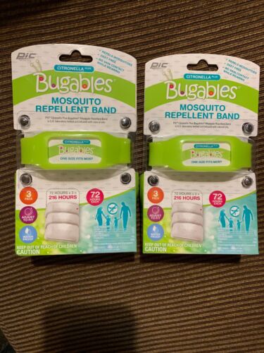 Pic Bugables Insect Repellent 2 Band Wristband 3 Scented Refill Cartridges