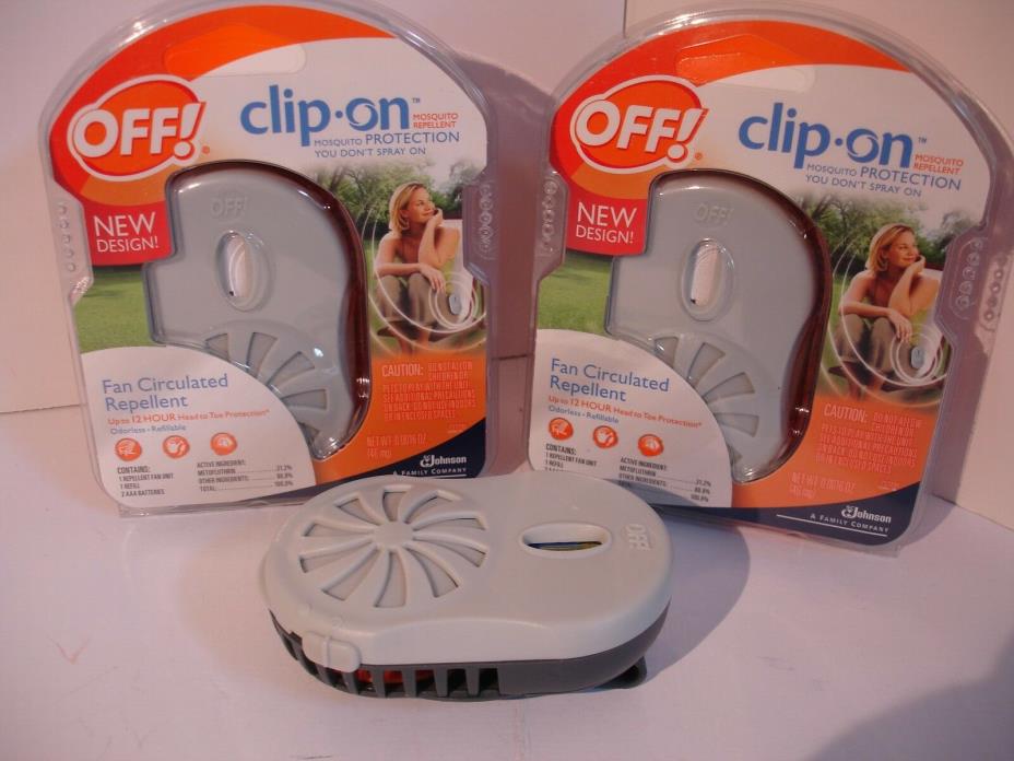 Off! Clip-on Fan Circulated Repellent - Set of 2 New & 1 Used - b4
