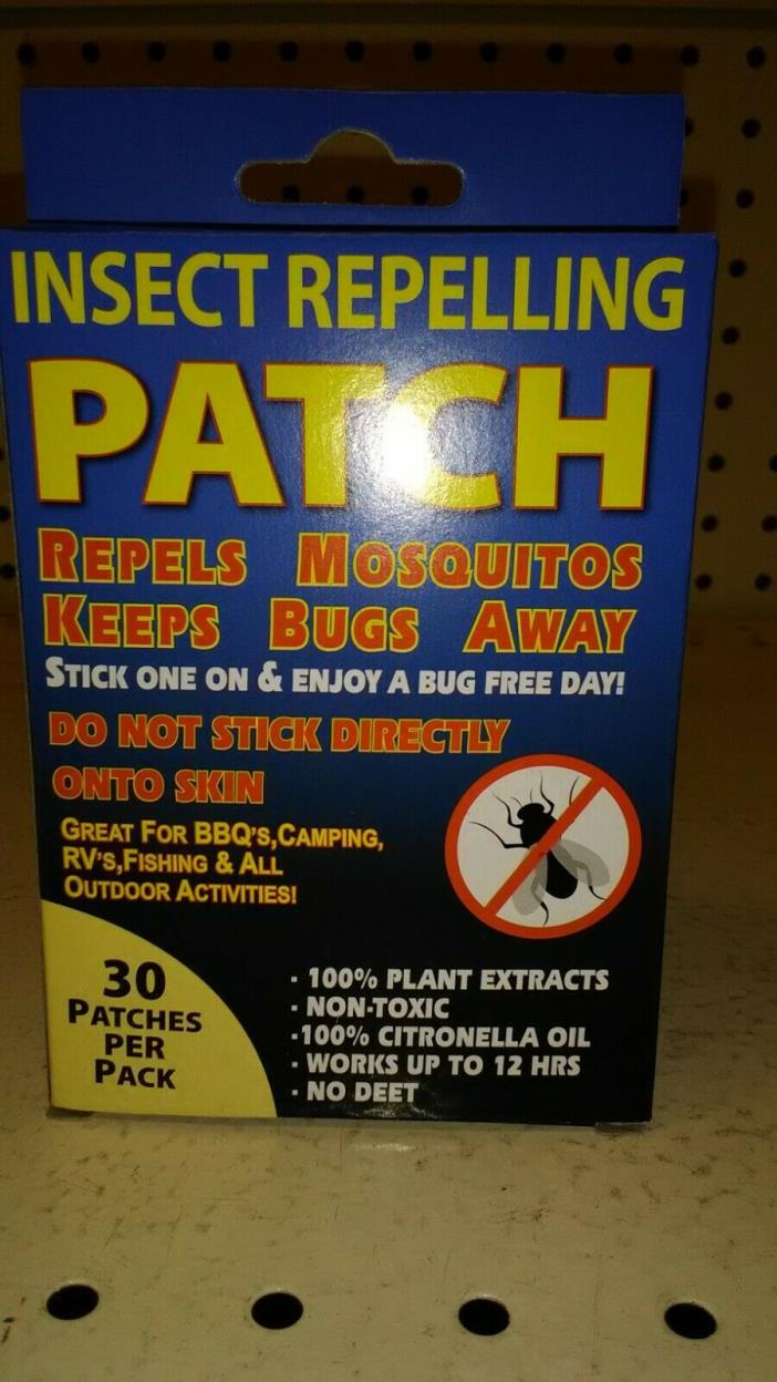 Insect Repelling Patch No Deet Non Toxic 30 Patches