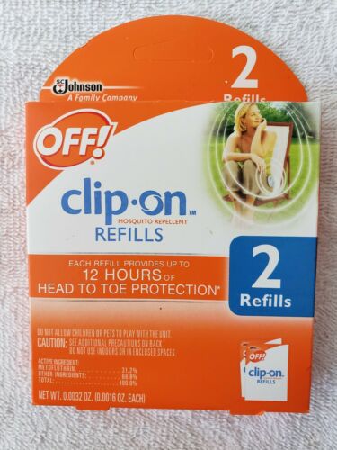 Pack OFF Clip-On 12 Hour Mosquito Bug Repellent Refills, 2 Total Refills