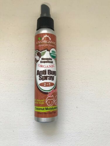 US Organic Mosquito Repellent Anti Bug Spray,Coconut Moisturizing 4oz