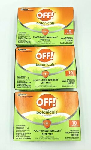 30 OFF Botanicals Towelettes Wipes Natural Insect Mosquito Repellent DEET FREE