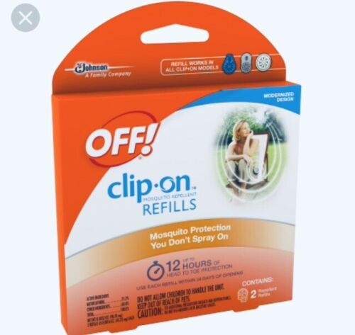 3 x 2-Pack OFF Clip-On 12 Hour Mosquito Bug Repellent Refills, 6 Total Refills