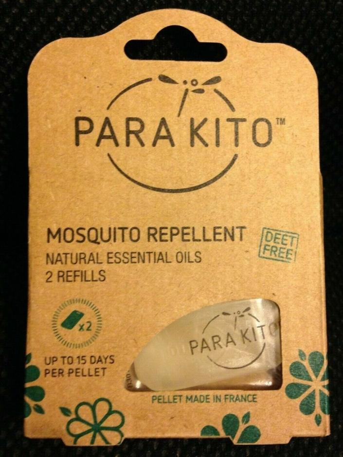 Parakito Mosquito Repellent 2 Refills Pellet Deet Free Essential Oils 8/2019